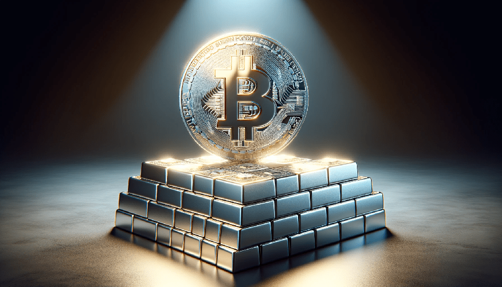 Bitcoin-striebro