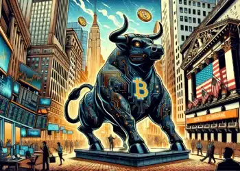 BTC Bitcoin Wall Street býk