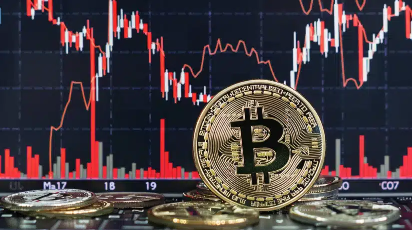 Bitcoin pokles graf