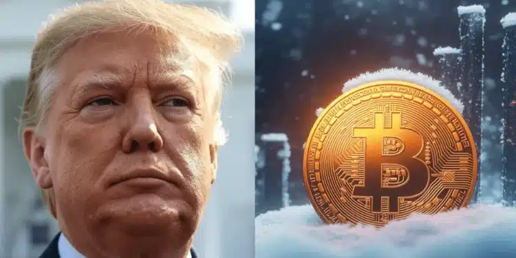 Donald Trump a Bitcoin - ilustračný (AI)