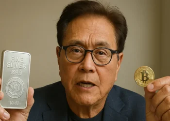 Kyiosaki Bitcoin Striebro