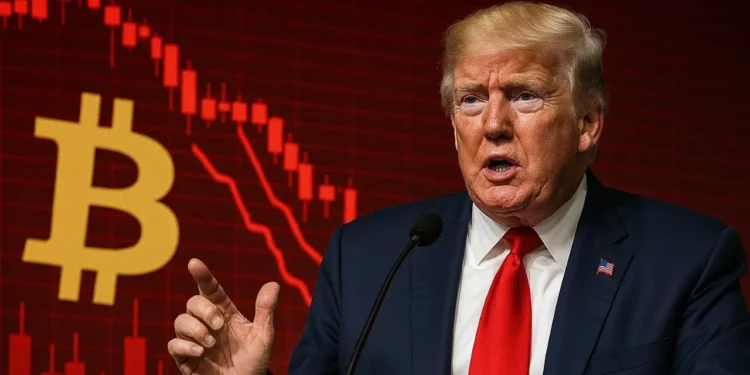 Trump Bitcoin pád