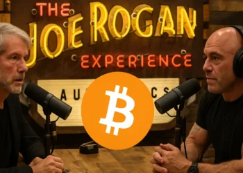 Mihael Saylor a Joe Rogan - ilustračný