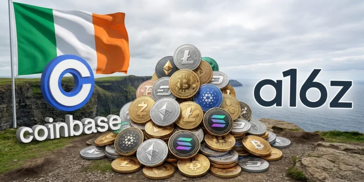 A16z Kryptomeny Coinbase Irsko