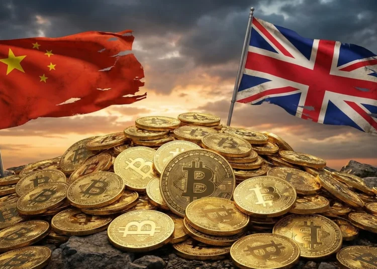 Čína Britania Bitcoin
